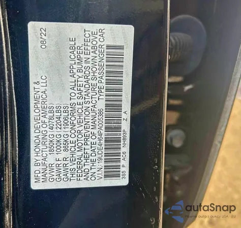 2023 Acura Integra A-Spec Tech z USA, uszkodzony, nr VIN 19UDE4H64PA005386